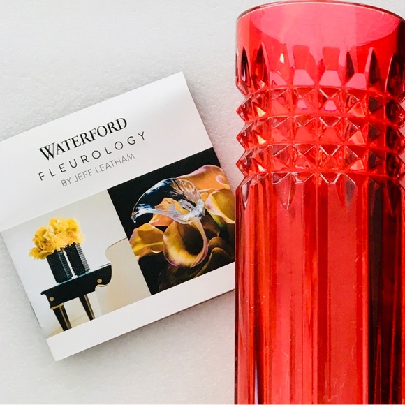 Waterford Red Crystal Vase “Tina” Fleurology Collection - Picture 3 of 10
